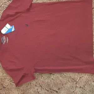 Nautica Performance Tee, L, Burgundy